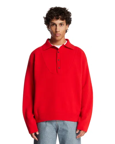 Jacquemus Red Vareuse-style Pullover