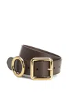 Jacquemus Round And Square Buckle Belts In Brown