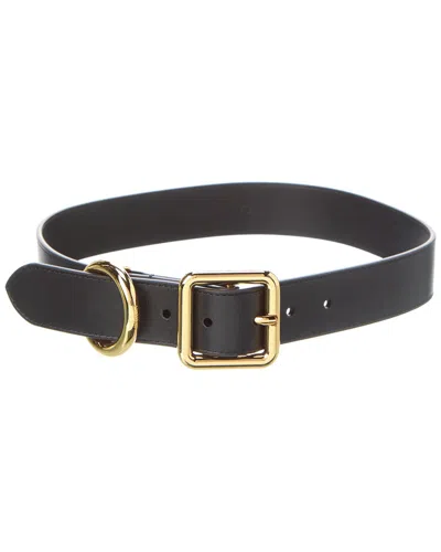 Jacquemus Regalo Leather Buckle Belt In Black