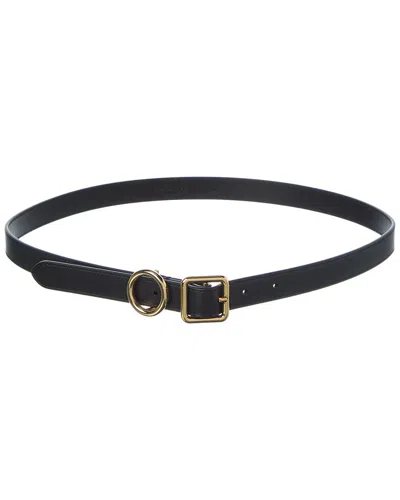 Jacquemus Regalo Thin Leather Belt In Black