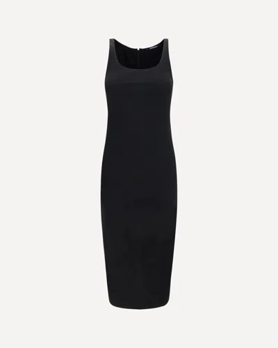 Jacquemus Black The Regata Draped-effect Midi Dress
