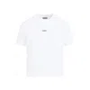 Jacquemus Grosgrain Crewneck T-shirt Short Sleeves In White