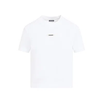 Jacquemus Grosgrain Crewneck T-shirt Short Sleeves In White