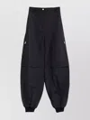 Jacquemus Relaxed Fit Trousers Featuring Side Zippers In Black