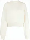 Jacquemus Light Beige Round Neck Pullover In White