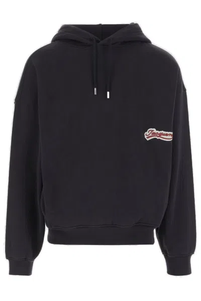 JACQUEMUS RELAXED FIT BLACK HOODIE