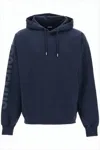 Jacquemus Relaxed Fit Cropped Hoodie With Raglan Sleeves In Blue