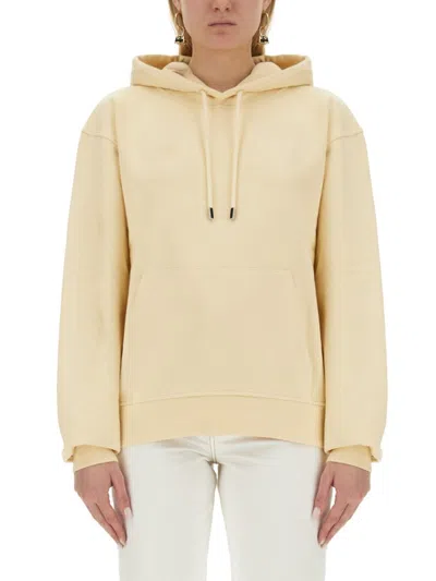 Jacquemus Relaxed Fit Organic Cotton Sweatshirt In Yellow