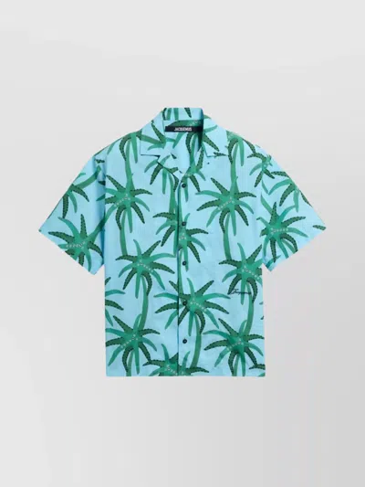 JACQUEMUS RELAXED FIT SHIRT TROPICAL PRINT