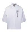 Jacquemus White Shirt With Front And Back Print In Cotton Man