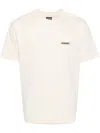 Jacquemus Relaxed Fit White T-shirt With Subtle Logo Patch In White