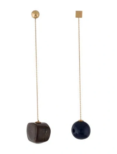 Pre-owned Jacquemus Resin Asymmetric Dalila Drop Earrings In Multi