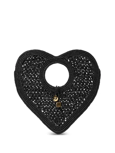 Jacquemus Resort Le Spiaggia Coeur Handbag In Black