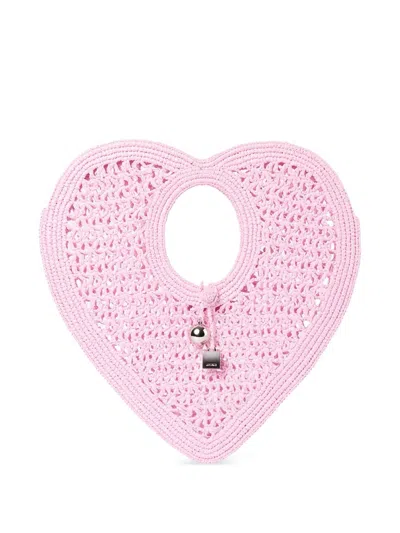 Jacquemus Resort Le Spiaggia Coeur Handbag In Pink