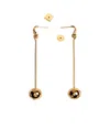 Jacquemus Rhinestone Pendant Earrings In Yellow