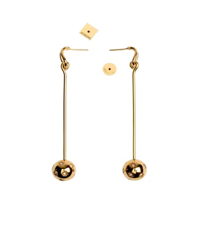Jacquemus Rhinestone Pendant Earrings In Yellow