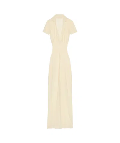 Jacquemus Rib Detail Dress In Jaune Clair