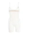 Jacquemus Rib-knit Panelled Playsuit In White
