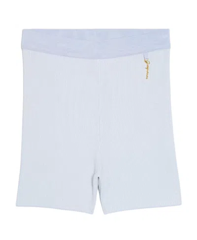 Jacquemus Rib Knitted Shorts In Blue