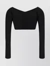 JACQUEMUS RIBBED BACK CROPPED FITTED CARDIGAN