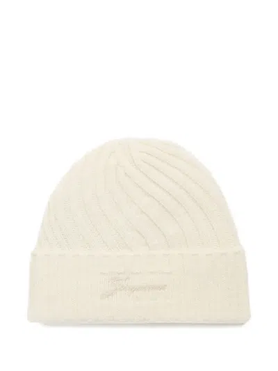 Jacquemus Ribbed Beanie In Brown