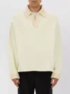 Jacquemus Ribbed Collar Long Sleeves Sweater In Yellow