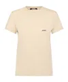 Jacquemus Womens Light Beige 2 Le T-shirt Grosgrain-logo Cotton-jersey T-shirt In Neutral