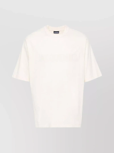 JACQUEMUS RIBBED CREW NECK RAGLAN SLEEVE T-SHIRT