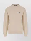 Jacquemus Men The Gros Grain Crewneck Sweatshirt With Logo Plaque