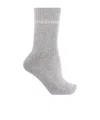 Jacquemus Ribbed Crew Socks In Gray