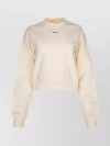 JACQUEMUS RIBBED CREWNECK TOP WITH DROPPED SHOULDERS
