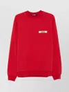 Jacquemus Men Le Hoodie Grosgrain Hooded Sweatshirt In Red
