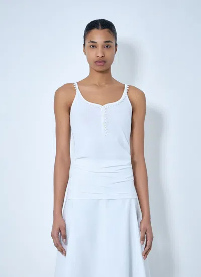 Jacquemus Ribbed Detail Camisole In White