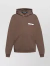Jacquemus Gros Grain Hooded Sweatshirt In Brown
