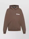 Jacquemus Ribbed Hooded Sweater Relaxed Fit In Brown