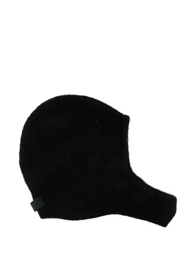Jacquemus Ribbed-knit Balaclava Hat In Black