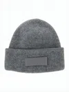 Jacquemus Grey Le Bonnet Gros Grain With Logo Patch On The Brim In Cashmere And Wool Woman In Gray