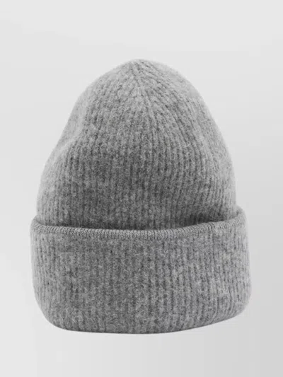 Jacquemus Ribbed Knit Beanie With Contrasting Folded Brim