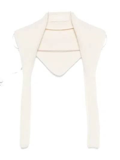 Jacquemus Ribbed-knit Collar Scarf In Neutral