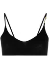 Jacquemus Le Bandeau Pralu Knit Bralette In Black  