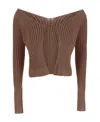 Jacquemus La Maille Pralu Longue Cardigan Brown 38 In Brown