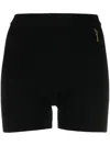 Jacquemus Ribbed Knit Shorts In Black  