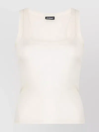 Jacquemus Ribbed Knit Square Neckline Top