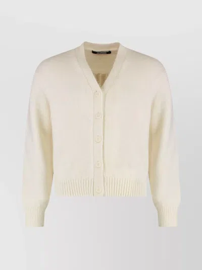 Jacquemus Ribbed Knit V-neck Cardigan