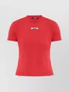 Jacquemus Ribbed Neckline Crew Neck Short Sleeves In Red