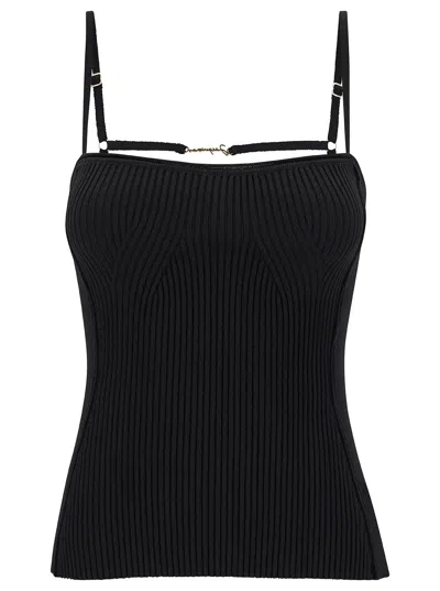 JACQUEMUS RIBBED SINGLET TOP