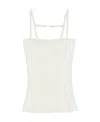 Jacquemus Sierra Ribbed Knit Sleeveless Top In White