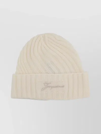 JACQUEMUS RIBBED TURN-UP BRIM HAT
