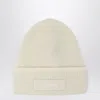 Jacquemus Ribbed Wool Hat Off White In White