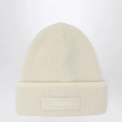 JACQUEMUS JACQUEMUS  RIBBED WOOL HAT OFF WHITE